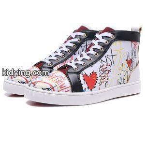 18SS/送料込 ルブタン 靴 コピー Masteralta Flat Patent Version Whiteスニーカー 人気 定番シリーズ ハイカット ファション シューズkidying26Duy4ra