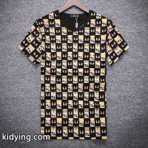 人気注目のアイテムfendi コピーフェンディ コピーｔシャツコピーのメンズクルーネック半袖Tシャツブラック、ホワイト、ピンク3色kidying26STLT1f