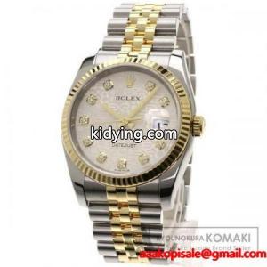 rolex スーパーコピー ロレックス スーパーコピー 116233G デイトジャスト 10Pダイヤモンド 腕時計 ステンレス/SSxK18YG メンズ 中古 :00311001:ブランド京の蔵小牧 - 通販ショッピングkidying26XDmyaC