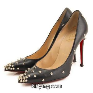 【クリスチャン ルブタン】Christian louboutin コピー　DEGRASPIKE スパイク レザー ポインテッドトゥ パンプス ブラック 37 【中古】【正規品保証】35759 :35759:wwwretrojp - 通販ショッピングkidying26GrWjOj