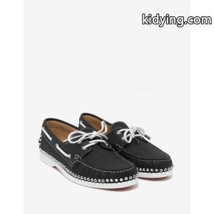 クリスチャン ルブタン Christian louboutin コピー メンズ デッキシューズ シューズ・靴 Steckel Flat Jumbo Calf Spikes Boat Shoes Black :cb2-ffa168b2ae:フェルマート fermart シューズ - 通販ショッピングkidying260z8naC
