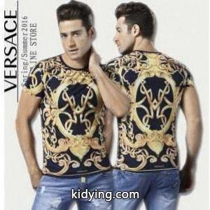 超激得大人気なversace スーパーコピー ヴェルサーチ スーパーコピー シャツ メンズ クルーネックTシャツ 花模様 ネイビーとブラック 2色選択_ヴェルサーチ スーパーコピー versace スーパーコピー_ブランド コピー 激安(日本最大級)kidying268fGHnm