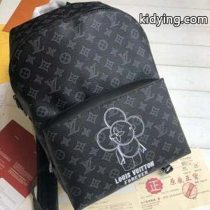 話題となる人気品ルイヴィトン コピースーパーコピーLOUIS vuitton コピー通勤通学ブラック本革プリントバックパックkidying26KHvqOr