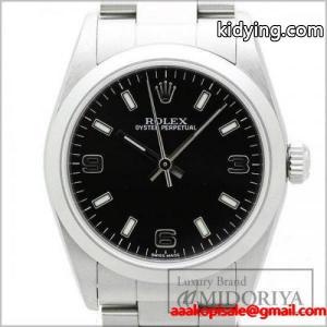 ロレックス コピーブランド rolex コピーブランド 77080 オイスターパーペチュアル 腕時計 SS ブラック ボーイズ /34857 【中古】ユニセックス :34857:株式会社MIDORIYA - 通販ショッピングkidying26e8vCCa