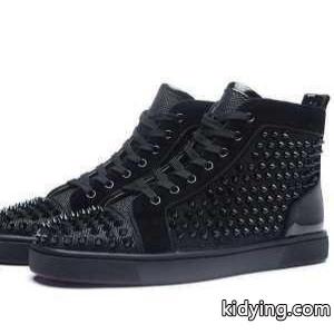 完売品！Christian louboutin スーパーコピークリスチャンルブタン スーパーコピー激安通販LOUIS SPIKES FLAT　1101083-3047-1718AWスニーカー　ハイカットシューズ　靴　ブラックkidying26iuquKD
