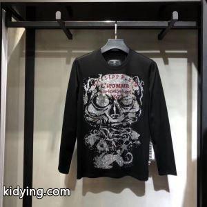 冬のお出かけの相棒に ブランド 着回し力の高いが魅力 フィリッププレイン 長袖/Tシャツ 秋冬コーデを鮮やかに彩る PHILIPP PLEIN_フィリッププレイン PHILIPP PLEIN_ブランド コピー 激安(日本最大級)kidying26yGPvae