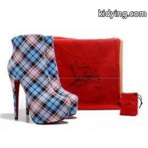 秋冬大流行のルブタン　コピー、 Christian louboutin ブランド コピーの女子力美脚アップさせるガールチェック柄のピンヒールショートブーツ_クリスチャンルブタン ブランド コピー CHRISTIAN louboutin ブランド コピー_ブランド コピー 激安(日本最大級)kidying268zeC4b