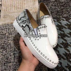 歩きやすさも抜群Christian louboutin コピークリスチャンルブタン コピー激安PIK BOAT PATENTメンズスニーカー本革スパイクスリッポンシューズkidying26KjiaWf