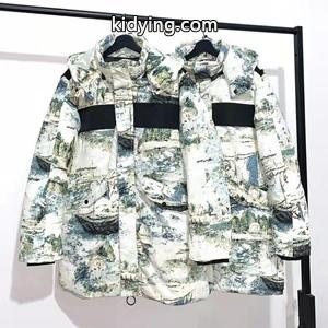 海外人気2026FW防寒着 Off-white コピーオフホワイト コピーファッションダウンジャケット偽物 中綿入れ水墨画デザインkidying2651v0ri