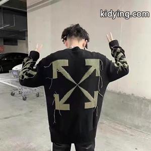 Off-white コピーブランド数量限定特売品 オフホワイト コピーブランドスーパーコピー セーター 2色展開 男女兼用 ストリートで魅力がありkidying26GryCmm