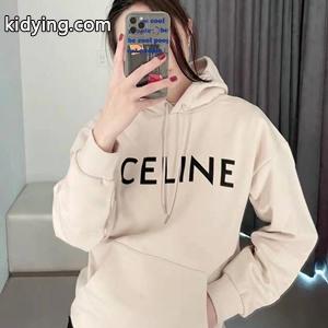 秋冬コーデに合わせやすい celine コピー logo セリーヌ コピーコピー パーカー 裏起毛 ユニセックス 着回しの効く上品kidying26mGb81D
