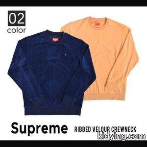 supreme コピー シュプリーム コピー RIBBED VELOUR CREWNECK クルーネック トレーナー スウェット メンズ ストリート スケート supreme コピー :sp-1233:buddy-stl - 通販ショッピングkidying26915LLf