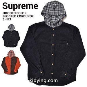 supreme ブランド コピー シュプリーム ブランド コピー HOODED COLOR BLOCKED CORDUROY SHIRT カジュアルシャツ フード コーデュロイ シャツ supreme ブランド コピー :sp-1421:buddy-stl - 通販ショッピングkidying269TLvuC
