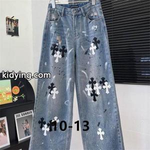 CHROME hearts コピーブランド 2026秋冬 アート感あふれる ペイントクロス デニムパンツ  クロムハーツ コピーブランド コピーkidying26DaKXvm
