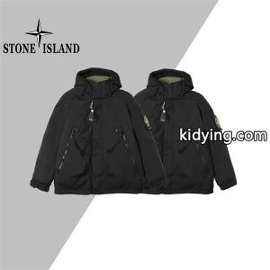ブラック 高耐久素材 防風強化 ハイスペックフーデッド ダウンジャケット STONE ISLAND ストーンアイランド コピーkidying269nuaWz