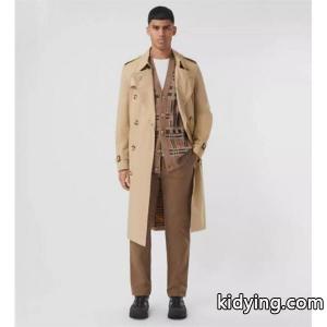 burberry コピーブランド 激安 メンズ 2026新作 ロングトレンチコート ケンジントンフィット 英国製ギャバジン 細身シルエット ビジネス＆カジュアル対応kidying26nuWHDq