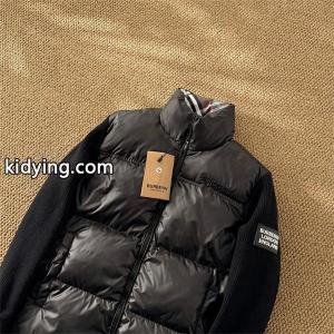 burberry コピー バーバリー コピー 偽物 秋冬 シャイニーブラック 人気上昇 異素材切替 ダウンジャケットkidying26C4XTXb