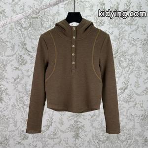 miumiu コピー ミュウミュウ コピー コピー 秋冬 しっとり ブラウン フーディー トップス 入手困難kidying26TL5PrC