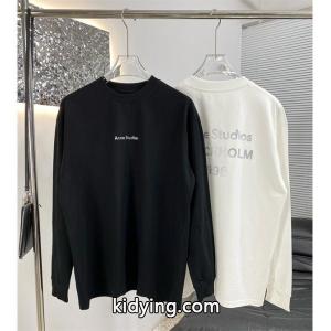 秋冬 上品 ブラック ロゴ ACNE STUDIOS アクネ ストゥディオズ コピー ロングTシャツ 洗練感kidying26i8D4zu