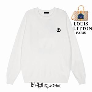 新作入荷！ロゴ刺繍 LOUIS vuitton ブランド コピー ルイヴィトン ブランド コピー スーパーコピー ニット ホワイト 上品 快適kidying26qKr0jC