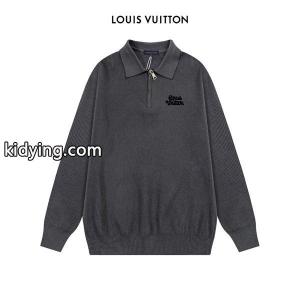 2026秋冬必須  ニット グレー 襟付き カジュアル LOUIS vuitton コピー ルイヴィトン コピー スーパーコピーkidying26eyKz8z