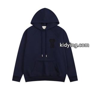 AMI PARIS アミ パリス コピー 秋冬 ネイビー 落ち着き 売れ筋 プルオーバー パーカーkidying26z8TDii