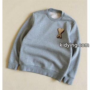 秋冬 裏起毛 リラックス ワンポイント AMI PARIS アミ パリス コピー スウェットkidying26GbGPDa