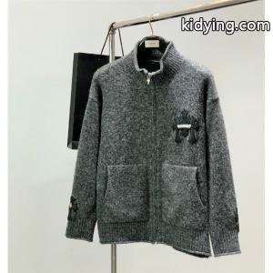 ☆2026人気最新☆Chrome hearts コピークロムハーツ コピーカーディガンコピー品質保証グレー色kidying26iKPPje