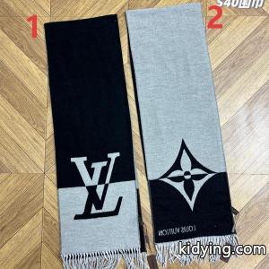 シンプルロゴ LOUIS vuitton スーパーコピー ルイヴィトン スーパーコピー コピー マフラー ブラック グレー配色  定番アイテムkidying261TjSLv