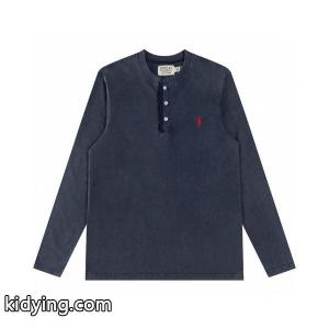 Polo Ralph Lauren ポロ ラルフローレン コピー 入手困難 プレミアム ヘンリーネック ロングTシャツ 大人リラックスkidying26fiSbau