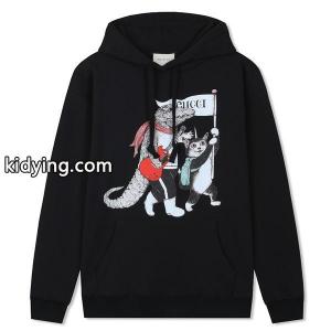 プリント パーカー ブラック ユーモラス 印象的 ストーリー gucci コピー グッチ コピー コピーkidying26Gb81zq