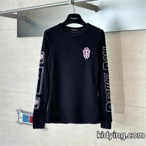 CHROME hearts コピー クロムハーツ コピー コピー ロングスリーブ ニット ブラック シャープ 2026新作定番kidying2619XvSr