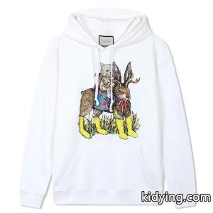 gucci コピー グッチ コピー コピー アートモチーフ パーカー ホワイト 温もり 個性的 ナチュラルkidying26GnaSni