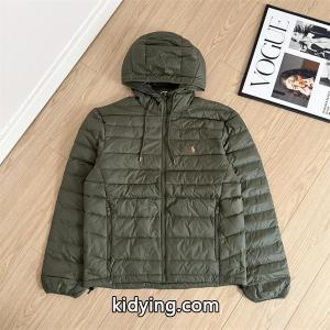 秋冬人気 カーキ フード付き Polo Ralph Lauren ポロ ラルフローレン コピー ダウンジャケット 防寒 軽量kidying265ryeOD