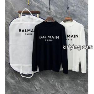 フロントロゴ 主張 ミニマル balmain スーパーコピー バルマン スーパーコピー コピー ニットトップ 高級感 即映えkidying265LH19r