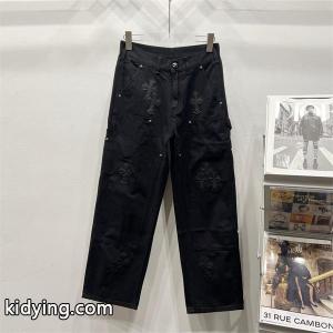クロムハーツ コピー Chrome hearts コピー コピー 重厚感 クロス刺繍 無骨シルエット デニムパンツkidying26KDGTra