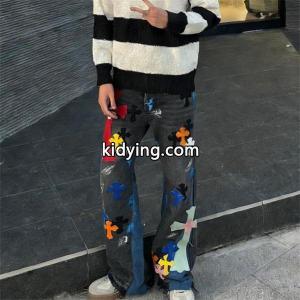 個性派 カラーミックス ストリート映え デニムパンツ クロムハーツ ブランド コピー Chrome hearts ブランド コピー コピーkidying26bGLjmq