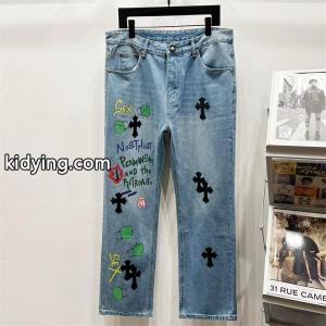 個性派 グラフィック配置 遊び心演出 デニムパンツ クロムハーツ コピー Chrome hearts コピー コピーkidying264Hreyy
