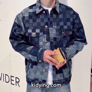 2026新作 トレンド チェック LOUIS vuitton コピーブランド ルイヴィトン コピーブランド コピー デニム ジャケット 防風kidying268fWXDi