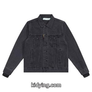 ヴィンテージ 合わせやすい ブラック デニム ジャケット 定番 Off-white コピー オフホワイト コピー コピーkidying26D0PzCm