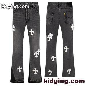 デニムパンツ CHROME hearts ブランド コピー クロムハーツ ブランド コピー コピー プリント フレアシルエット 存在感抜群kidying264niGPn