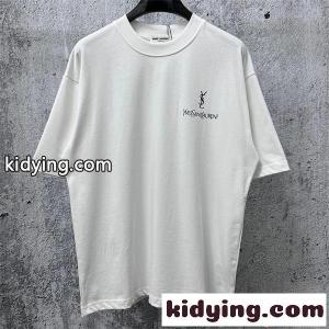 YSL イヴ・サンローラン コピーブランド コピー 注目新作 ロゴTシャツ メンズ 半袖 シンプル カジュアルkidying26LDyq4f