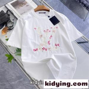 LOUIS vuitton コピーブランド ルイヴィトン コピーブランド コピー 華やか刺繍デザイン 半袖Tシャツ フェミニンコーデkidying26aa4f4v