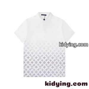 LOUIS vuitton スーパーコピー ルイヴィトン スーパーコピー コピー グラデーション柄 ポロシャツ 半袖 カジュアルkidying26eeGjim