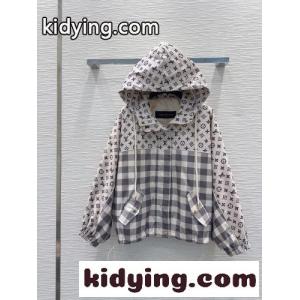 モノグラム チェック柄 フーデッドジャケット ルイ・ヴィトン ジャケット コピーkid26TfKDqC