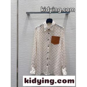 モノグラム ロングスリーブブラウス ルイ・ヴィトン シャツ コピー トップスkid26eCO5Xj