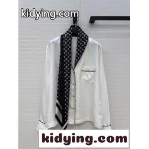 モノグラムスカーフ パジャマトップ ルイ・ヴィトン シャツ スーパーコピー ホワイトkid26mGn0vC