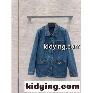 Vロゴ デニムジャケット ヴァレンティノ スーパーコピー ジャケット 偽物 カジュアルkid26yOLDym