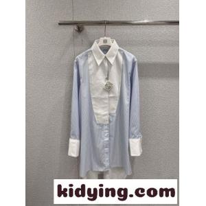 カジュアル 切り替え ロエベ コピー ワンピース コピー ストライプ シャツドレスkid268jOHLf