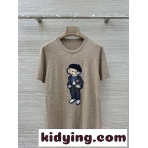 遊び心満載 ポロベア ウール 半袖ニット ラルフローレン ニット 偽物 ベージュkid26PzmiOf